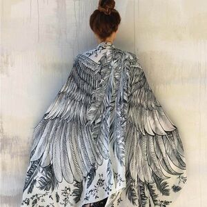 WHITE ANGEL WINGS SHAWL/SCARF